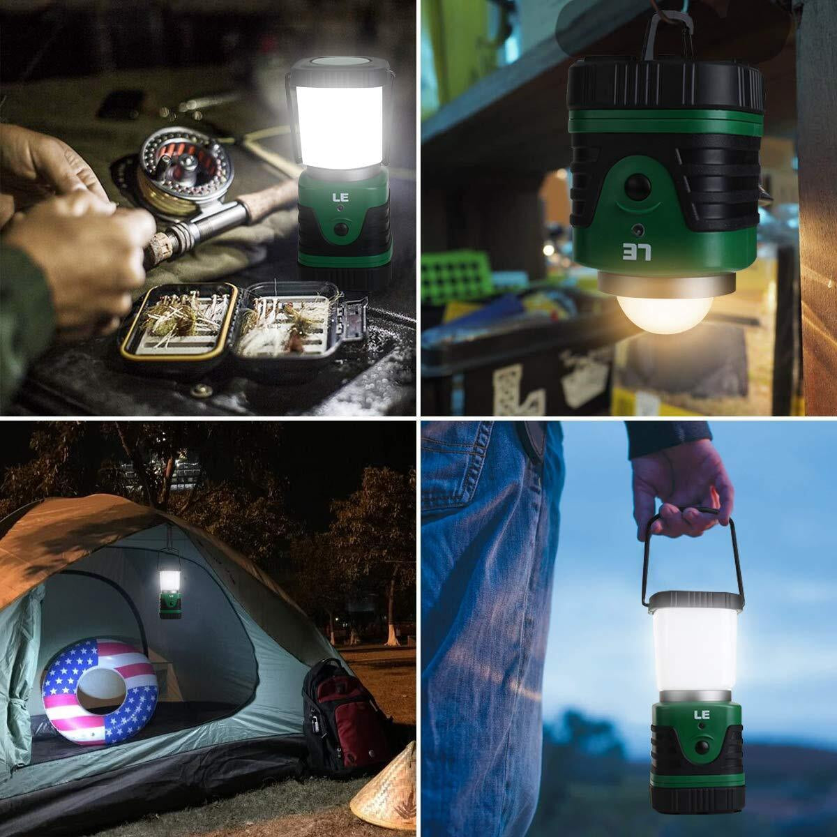 LE Rechargeable Camping Lantern, 1000 Lumen Camping Lights, 4 Modes Emergency