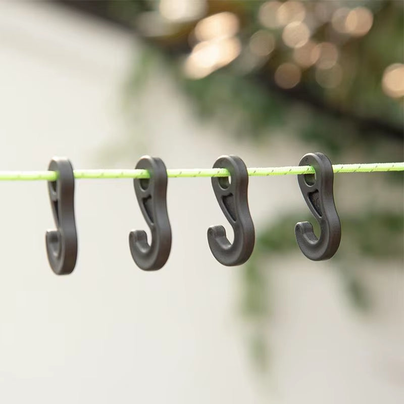 10Pcs Camping Awning Hook Clips Caravan Camper String Light Rope Clamp Tent Hooks Multi-Use RV Traveling Tent Clip Light Hanger