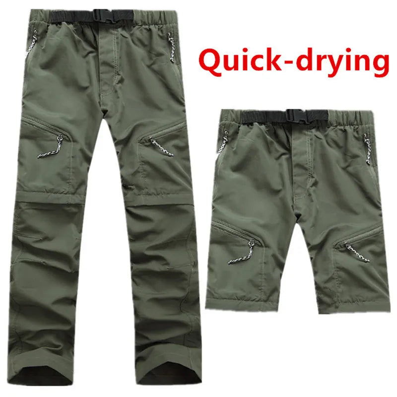Camping Summer Hiking Fishing New Men'S Quick-Drying Leisure Travel Active Removable Hiking Waterproof Outdoor Sports Pants