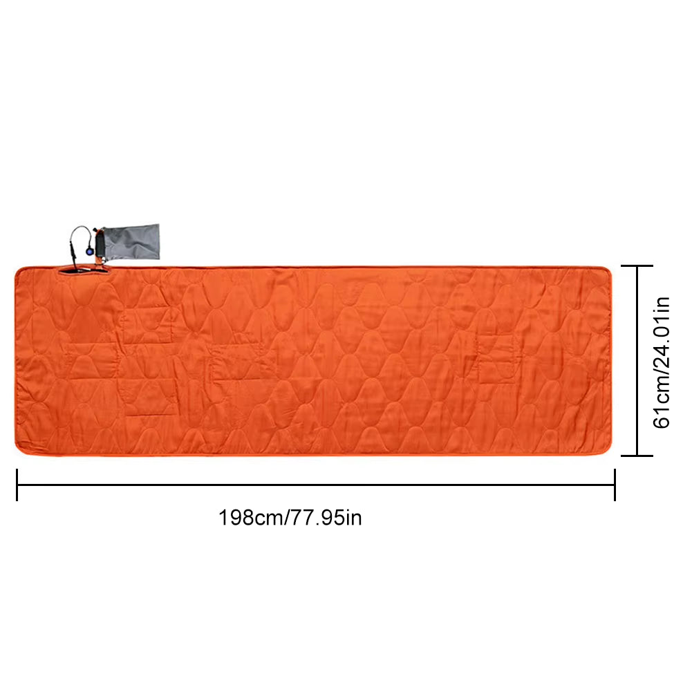 USB Heating Sleeping Mat Adjustable Temperature Camping Heated Sleeping Mattress Camping Warming Mattress for Camping Tent Mat
