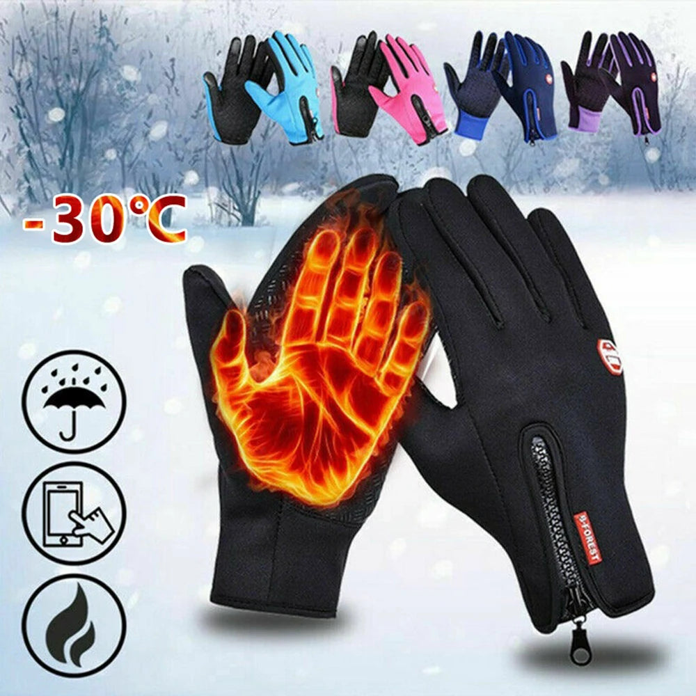 Hiking Gloves Full Finger Windproof Anti-Slip Waterproof Climbing Mount Bicycle Touch Screen Men Hiking Climbing Glove