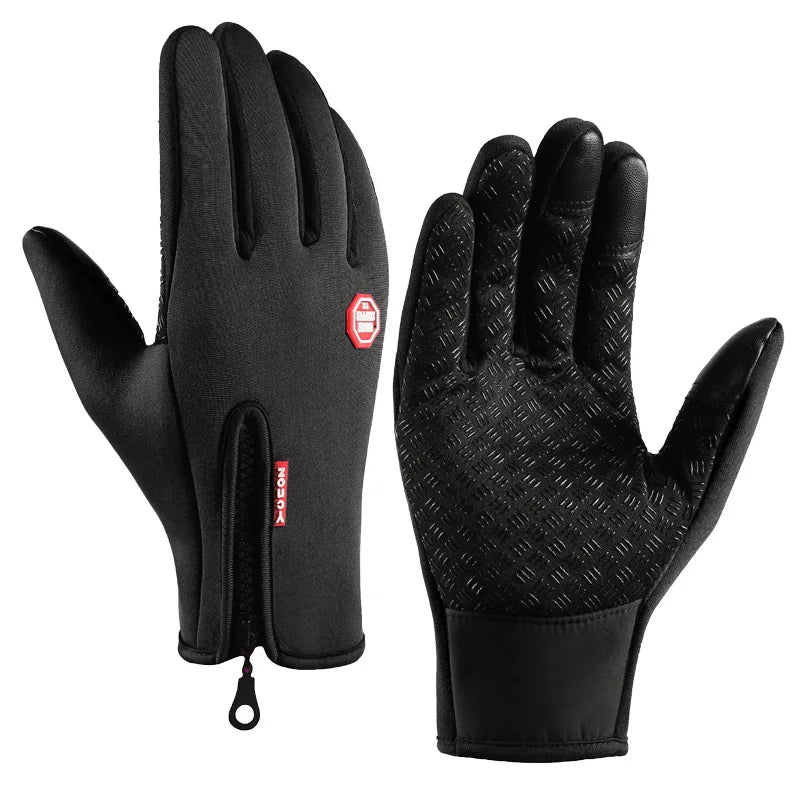 Hiking Gloves Full Finger Windproof Anti-Slip Waterproof Climbing Mount Bicycle Touch Screen Men Hiking Climbing Glove