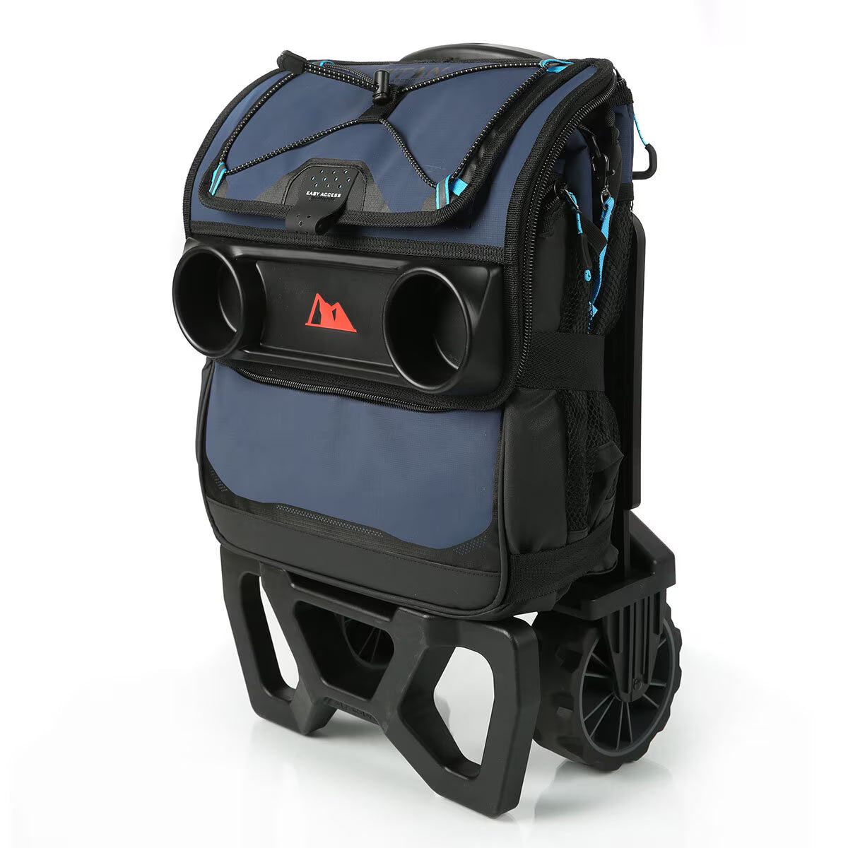 22.5 Litre (23.7 US Quart) 60 Can Cooler with All Terrain Cart in Navy