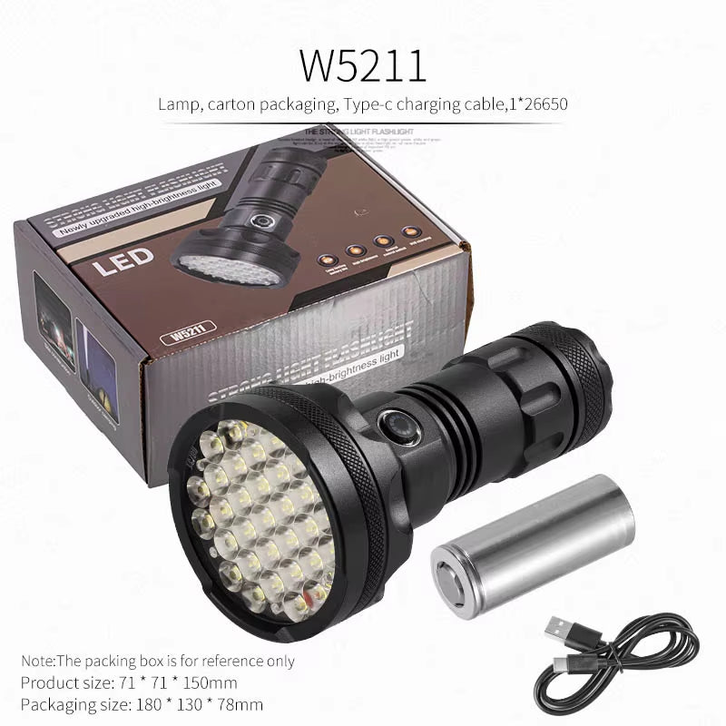 USB Powerfulflashlight Torch Super Bright Rechargeable LED Tactical Torch 18650 Battery Camp Lamp