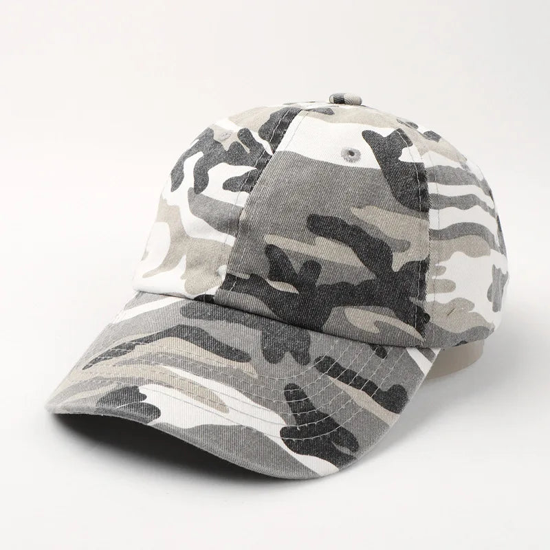 Unisex Hiking Camouflage Tactics Baseball Cap Leaves Jungle Hat Unstructured Cotton 6 Panel
