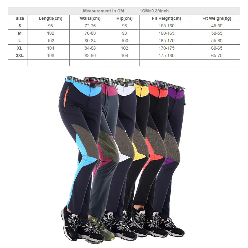 THE ARCTIC LIGHT Outdoor Women Sports Hiking Mountain Climbing Pants Quick Dry Waterproof Windproof Trousers Lady