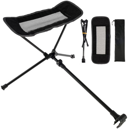 WESTTUNE Universal Camping Chair Foot Rest Folding Attachable Footrest Lightweight Footstool for Outdoor Fishing Beach Hiking
