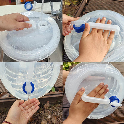 5/10/15L Portable Collapsible Bucket Emergency Water Storage Collapsible Tank Outdoor Camping Hiking Vehicle