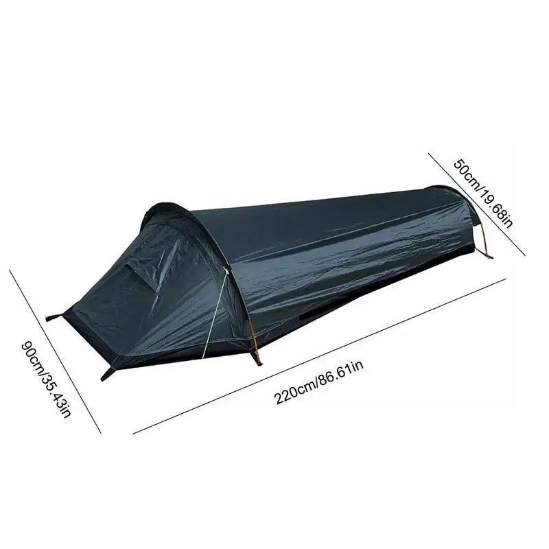 Ultralight Outdoor Camping Tent 1 Person Backpacking Tent Water Resistant Sleeping Bag Cover Bivvy Sack for Outdoor Survival