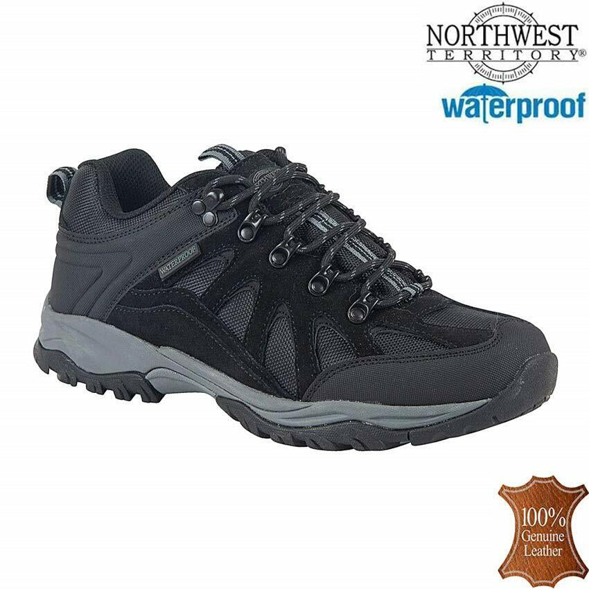 Mens NORTHWEST Leather Walking Hiking Waterproof Ankle Boots Trainers Shoes Size
