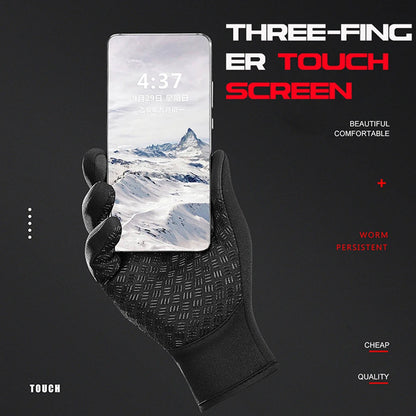 Hiking Gloves Full Finger Windproof Anti-Slip Waterproof Climbing Mount Bicycle Touch Screen Men Hiking Climbing Glove