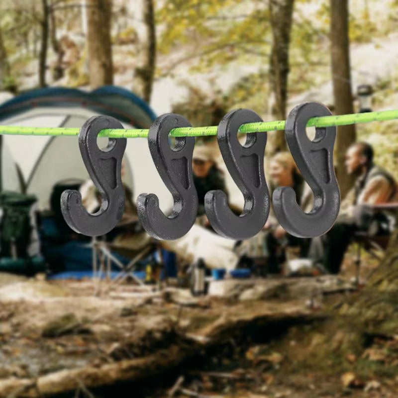 10Pcs Camping Awning Hook Clips Caravan Camper String Light Rope Clamp Tent Hooks Multi-Use RV Traveling Tent Clip Light Hanger