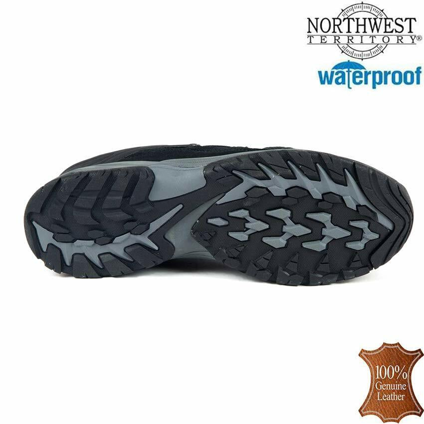 Mens NORTHWEST Leather Walking Hiking Waterproof Ankle Boots Trainers Shoes Size
