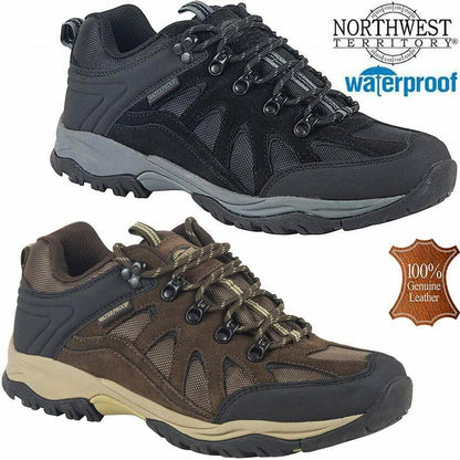 Mens NORTHWEST Leather Walking Hiking Waterproof Ankle Boots Trainers Shoes Size