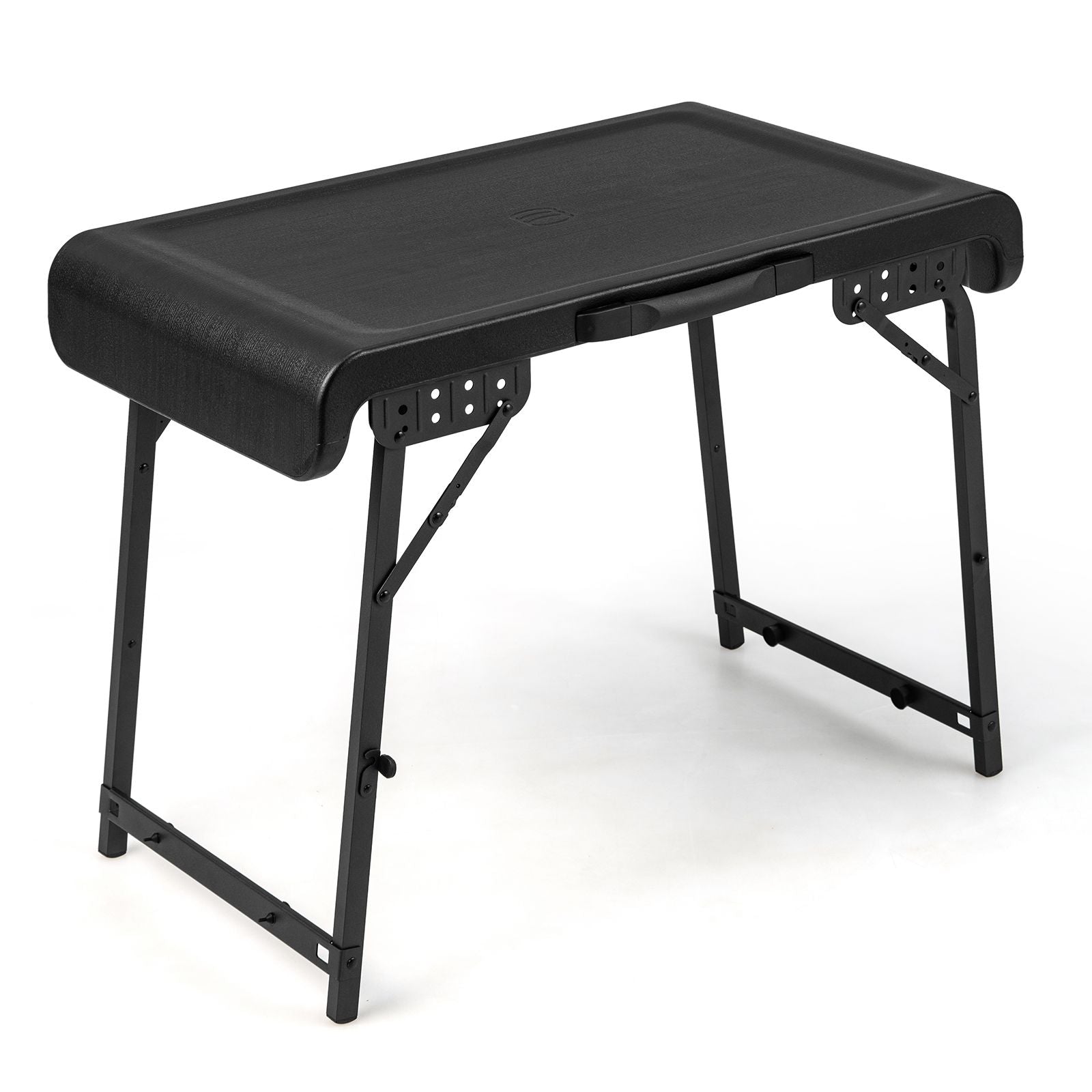 3-Piece Folding Table Stool Set with a Camping Table and 2 Retractable LED Stools