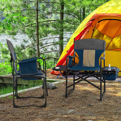 Folding Camping Chair with Side Table and Cooler Bag