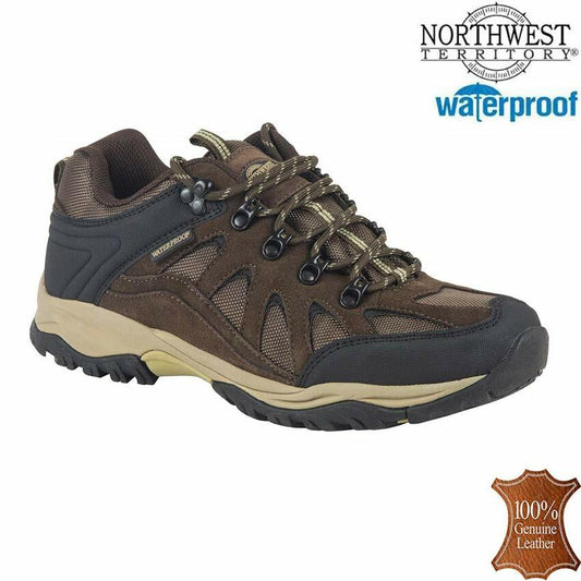 Mens NORTHWEST Leather Walking Hiking Waterproof Ankle Boots Trainers Shoes Size