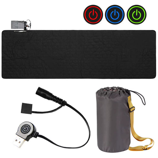 USB Heating Sleeping Mat Adjustable Temperature Camping Heated Sleeping Mattress Camping Warming Mattress for Camping Tent Mat