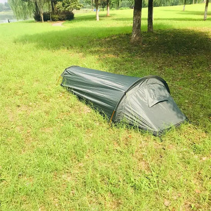 Ultralight Outdoor Camping Tent 1 Person Backpacking Tent Water Resistant Sleeping Bag Cover Bivvy Sack for Outdoor Survival
