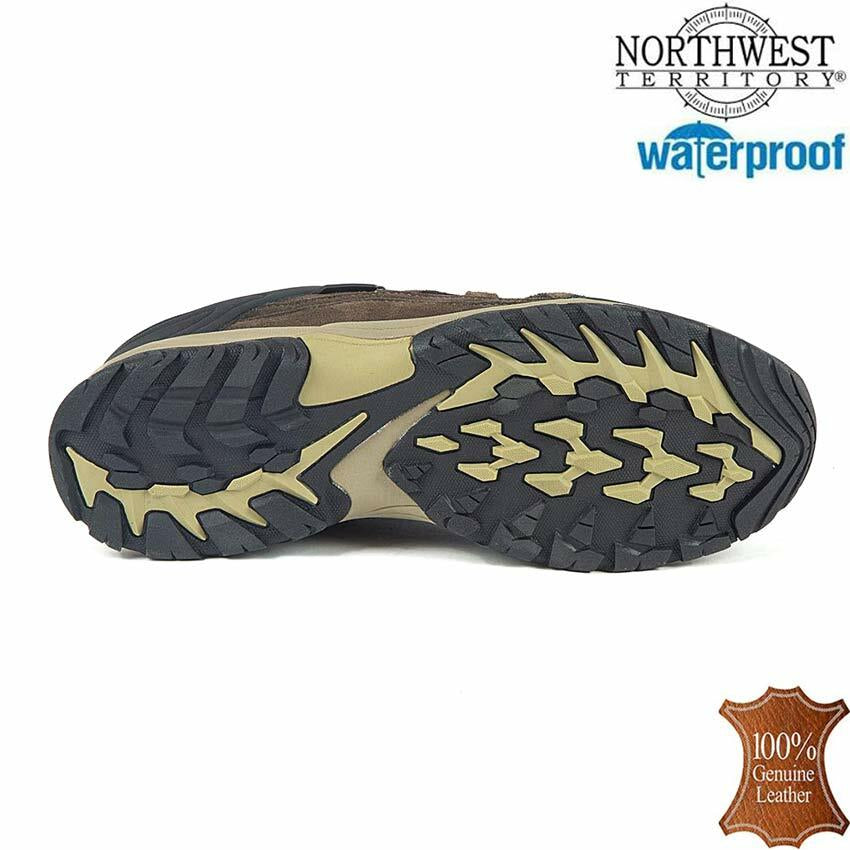 Mens NORTHWEST Leather Walking Hiking Waterproof Ankle Boots Trainers Shoes Size