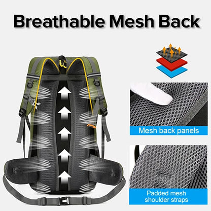 High Capacity Multifunctional Hiking Backpack Men Outdoor Sport Travel Backpack Bag Women 50L Hiking Climbing Fishing Backpack