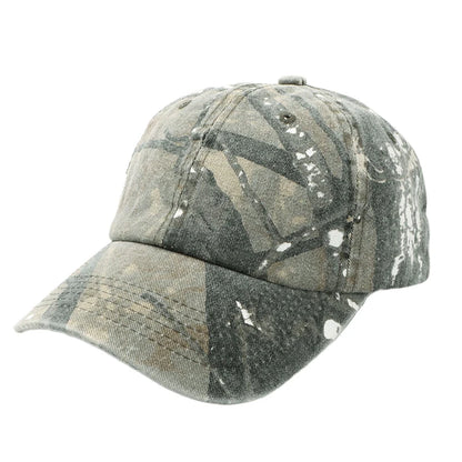 Unisex Hiking Camouflage Tactics Baseball Cap Leaves Jungle Hat Unstructured Cotton 6 Panel