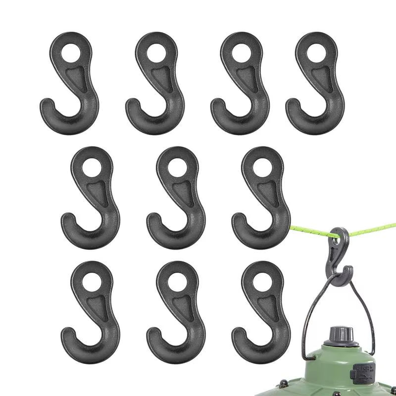 10Pcs Camping Awning Hook Clips Caravan Camper String Light Rope Clamp Tent Hooks Multi-Use RV Traveling Tent Clip Light Hanger