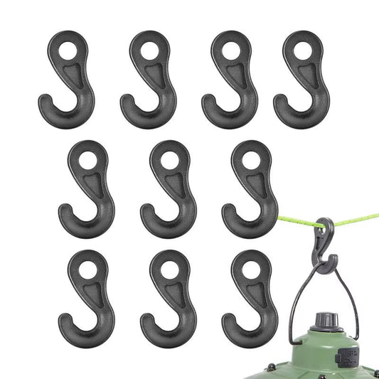 10Pcs Camping Awning Hook Clips Caravan Camper String Light Rope Clamp Tent Hooks Multi-Use RV Traveling Tent Clip Light Hanger
